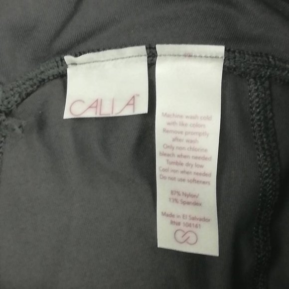 Calia Womens Activewear Bermuda Shorts Black‎ Stretch Nylon Blend Pull On XS New - Picture 9 of 11